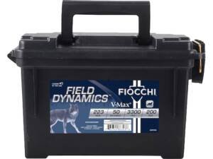 Fiocchi Field Dynamics 223 Remington Ammo 50 Grain Hornady V-Max Polymer Tip Box of 1000