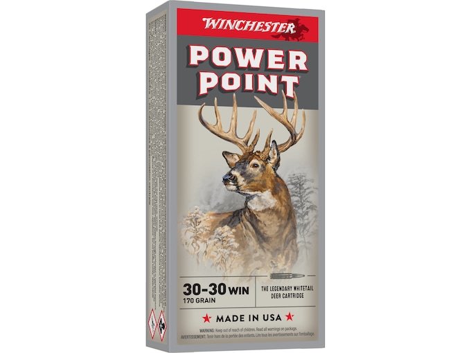 Winchester Power Point 30-30 Winchester Ammo 170 Grain Jacketed Soft Point Box of 500