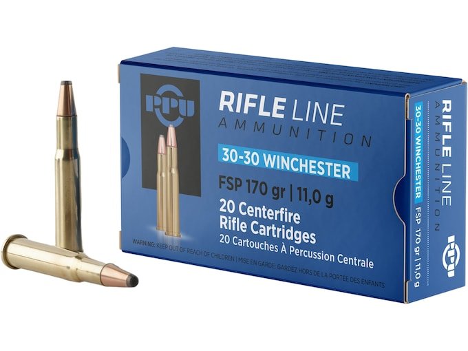 PPU 30-30 Winchester Ammo 170 Grain Jacketed Soft Point Box of 500