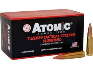 Atomic Tactical Cycling Subsonic 7.62x39mm Ammo 220 Grain Jacketed Hollow Point Box of 500