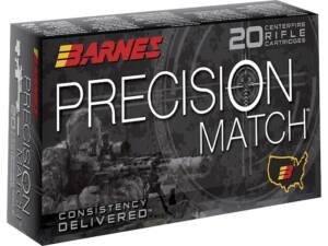 Barnes Precision Match 5.56x45mm NATO Ammo 69 Grain Barnes Open Tip Match Jacketed Hollow Point Box of 500