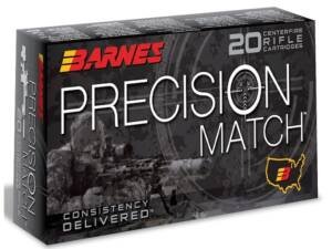 Barnes Precision Match 6.5 Creedmoor Ammo 140 Grain Barnes Open Tip Match Jacketed Hollow Point Box of 500
