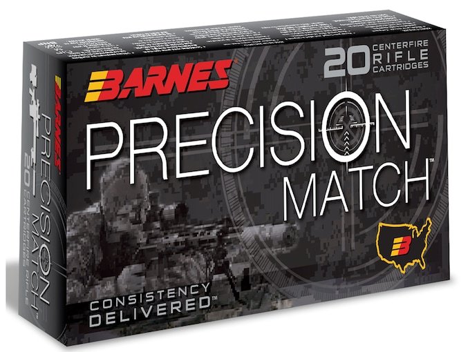 Barnes Precision Match 6.5 Creedmoor Ammo 140 Grain Barnes Open Tip Match Jacketed Hollow Point Box of 500
