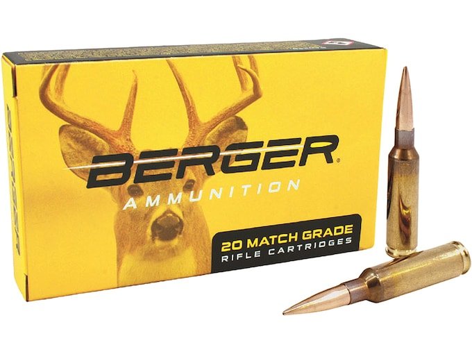 Berger Match Grade 6.5 Creedmoor Ammo 140 Grain Berger Elite Hunter Jacketed Hollow Point Box of 500