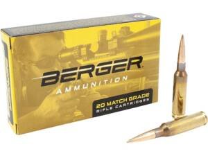 Berger Match Grade 6.5 Creedmoor Ammo 140 Grain Berger Hybrid Target Jacketed Hollow Point Box of 500