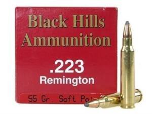 Black Hills 223 Remington Ammo 55 Grain Jacketed Soft Point Box of 500