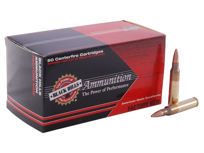 Black Hills 223 Remington Ammo 77 Grain Sierra MatchKing Jacketed Hollow Point Box of 500