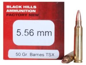 Black Hills 5.56x45mm NATO Ammo 50 Grain Barnes Triple-Shock X Solid Hollow Point Lead Free Box of 500
