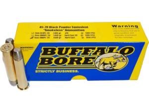 Buffalo Bore Smokeless Blackpowder Equivalent 45-70 Government Ammo 500 Grain Flat Nose Box of 300
