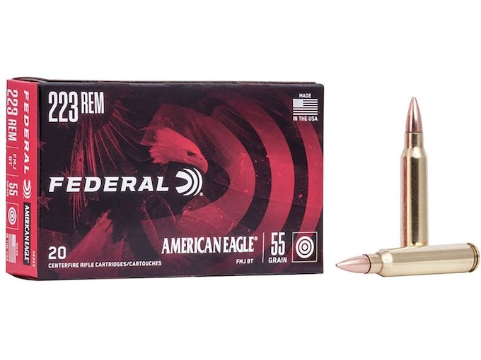 Federal American Eagle 223 Remington Ammo 55 Grain Full Metal Jacket Box of 1000