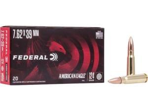 Federal American Eagle 7.62x39mm Ammo 124 Grain Full Metal Jacket Box of 500