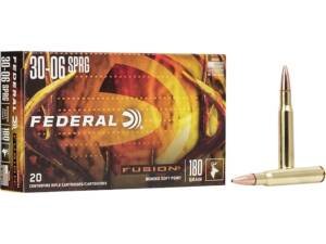 Federal Fusion 30-06 Springfield Ammo 180 Grain Bonded Round Nose Box of 500