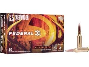 Federal Fusion 6.5 Creedmoor Ammo 140 Grain Bonded Jacketed Soft Point Box of 500