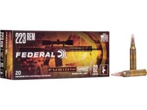 Federal Fusion MSR 223 Remington Ammo 62 Grain Bonded Round Nose Box of 500