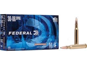 Federal Power-Shok 30-06 Springfield Ammo 150 Grain Jacketed Soft Point Box of 500