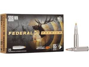 Federal Premium 308 Winchester Ammo 165 Grain Trophy Bonded Polymer Tip Box of 500