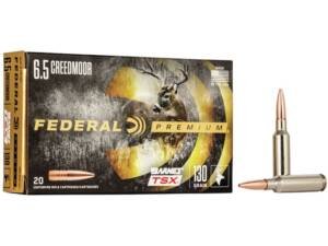 Federal Premium 6.5 Creedmoor Ammo 130 Grain Barnes Triple-Shock X Solid Hollow Point Lead Free Box of 500