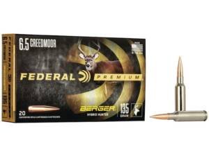 Federal Premium 6.5 Creedmoor Ammo 135 Grain Berger Hybrid Hunter Jacketed Hollow Point Box of 500