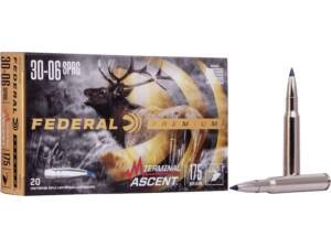 Federal Premium Terminal Ascent 30-06 Springfield Ammo 175 Grain Bonded Polymer Tip Box of 500