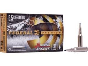 Federal Premium Terminal Ascent 6.5 Creedmoor Ammo 130 Grain Bonded Polymer Tip Box of 500