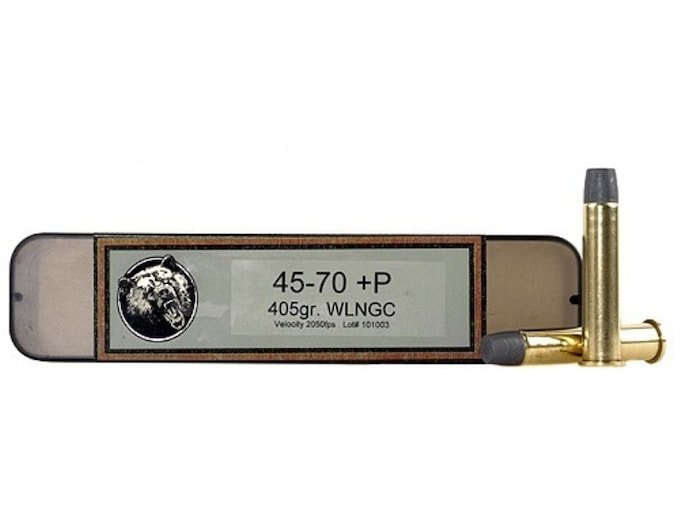 Grizzly Cartridge Bear Load 45-70 Government +P Ammo 405 Grain Lead Long Wide Nose Gas Check Box of 300