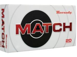 Hornady Match 308 Winchester Ammo 178 Grain Jacketed Hollow Point Box of 500