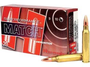 Hornady Superformance Match 5.56x45mm NATO Ammo 75 Grain Jacketed Hollow Point Box of 500