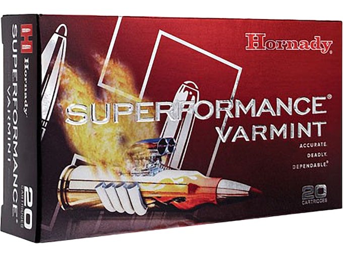 Hornady Superformance Varmint 223 Remington Ammo 53 Grain Hornady V-Max Polymer Tip Box of 20 Box of 500