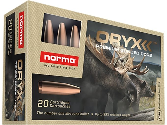 Norma Oryx 30-06 Springfield Ammo 180 Grain Bonded Jacketed Soft Point Box of 500