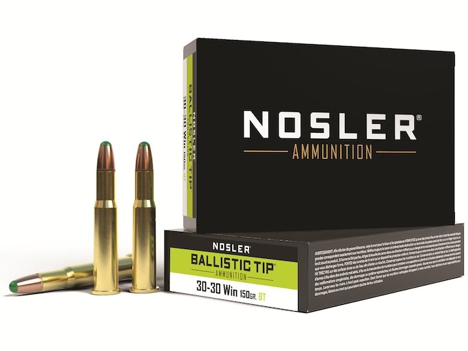 Nosler BT 30-30 Winchester Ammo 150 Grain Nosler Ballistic Tip Polymer Tip Box of 500