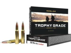 Nosler Trophy Grade 308 Winchester Ammo 165 Grain Nosler AccuBond Bonded Polymer Tip Box of 500