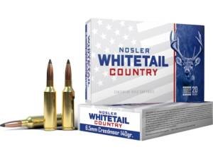 Nosler Whitetail Country 6.5 Creedmoor Ammo 140 Grain Solid Base Jacketed Soft Point Box of 500