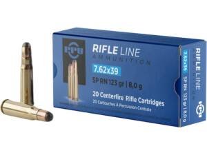 PPU 7.62x39mm Ammo 123 Grain Round Nose Box of 500