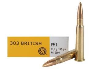 Sellier & Bellot 303 British Ammo 180 Grain Full Metal Jacket Box of 500
