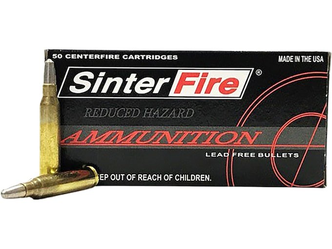 SinterFire Reduced Hazard 223 Remington Ammo 55 Grain SinterFire Frangible Round Nose Lead Free Box of 1000
