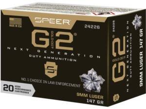 Speer Gold Dot G2 9mm Luger Ammo 147 Grain Speer G2 Polymer Tip box of 500
