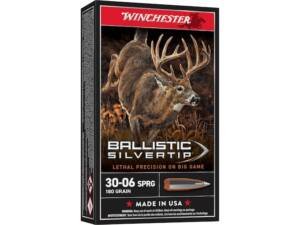 Winchester Ballistic Silvertip 30-06 Springfield Ammo 180 Grain Polymer Tip Box of 500