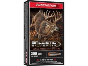 Winchester Ballistic Silvertip 308 Winchester Ammo 168 Grain Polymer Tip Box of 500