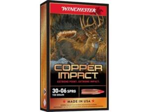 Winchester Copper Impact 30-06 Springfield Ammo 150 Grain Winchester Copper Impact Polymer Tip Lead Free Box of 500