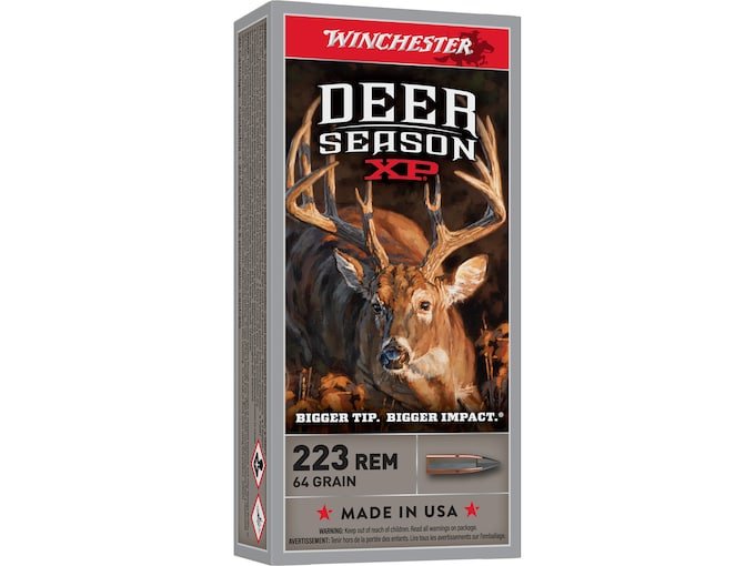 Winchester Deer Season XP 223 Remington Ammo 64 Grain Winchester Extreme Point Polymer Tip Box of 500