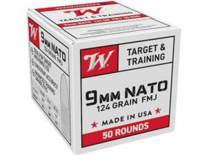 Winchester NATO 9mm Luger Ammo 124 Grain Full Metal Jacket Box of 1000