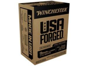 Winchester USA Forged Steel Case 9mm Luger Ammo 115 Grain Full Metal Jacket Box of 1000