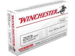 Winchester White Box USA 223 Remington Ammo 55 Grain Full Metal Jacket Box of 1000