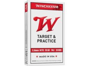 Winchester White Box USA 5.56x45mm NATO Ammo 55 Grain Full Metal Jacket Box of 1000