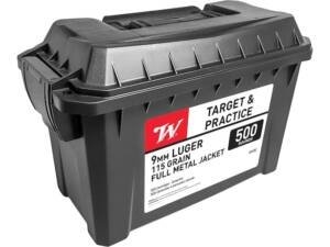 Winchester White Box USA 9mm Luger Ammo 115 Grain Full Metal Jacket Ammo Box of 1000