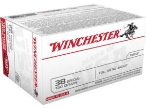Winchester White Box USA Ammo 38 Special 130 Grain Full Metal Jacket of 1000 Rounds