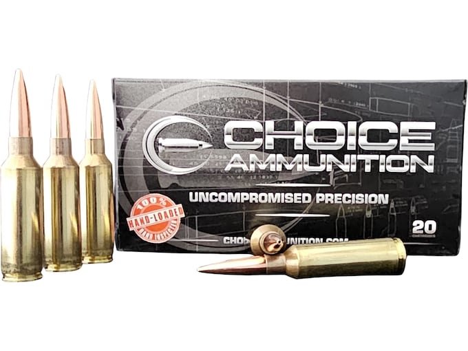 Choice Ammunition 6.8 Western Ammo 170 Grain Berger Elite Hunter Jacketed Hollow Point Box of 500
