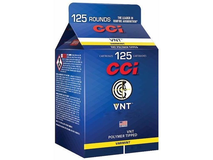 CCI VNT 17 Hornady Magnum Rimfire (HMR) Ammo 17 Grain Polymer Tip Box of 1000
