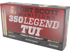 Fort Scott Munitions TUI 350 Legend Ammo 125 Grain Solid Lead Free Box of 500