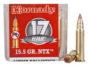 Hornady Varmint Express 17 Hornady Magnum Rimfire (HMR) Ammo 15.5 Grain Hornady NTX Polymer Tip  Box of 1000
